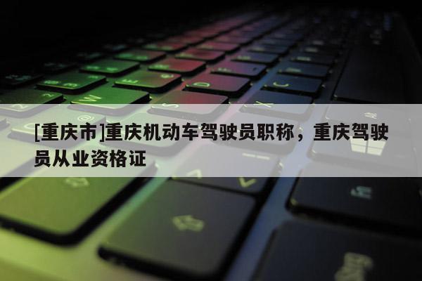 [重慶市]重慶機動車駕駛員職稱，重慶駕駛員從業資格證